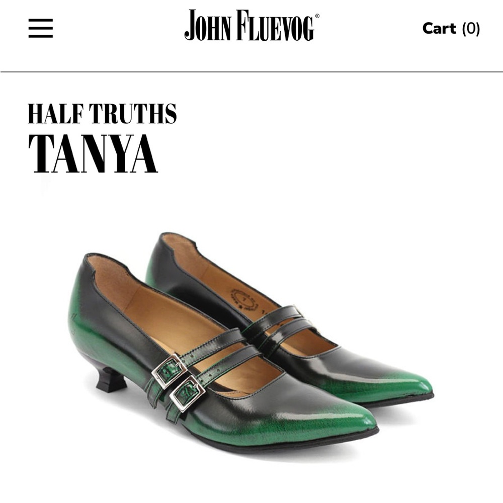 John Fluevog Half Truths Tanya Green Women's Shoes